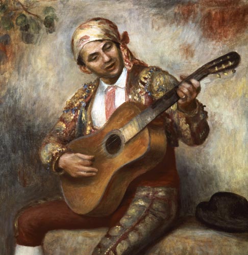 The Spanish Guitarist a Pierre-Auguste Renoir