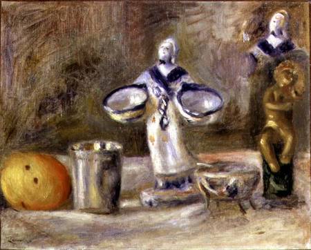 Still Life with a Faience Figure a Pierre-Auguste Renoir