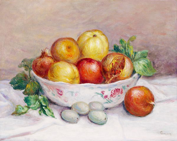 Stillleben mit Granatapfel. a Pierre-Auguste Renoir