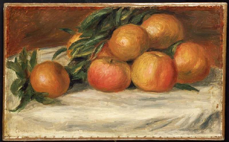 Stillleben mit Äpfeln und Orangen a Pierre-Auguste Renoir