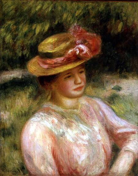The Straw Hat a Pierre-Auguste Renoir