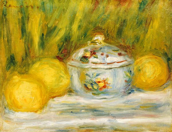 Sugar Bowl And Lemons a Pierre-Auguste Renoir