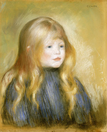 The Head Of A Child a Pierre-Auguste Renoir