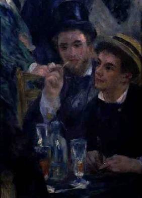 Ball at the Moulin de la Galette, detail of two seated men
