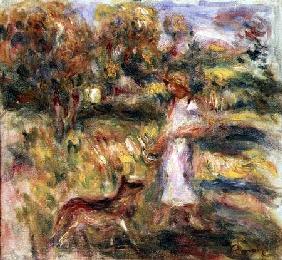 Paesaggio con la moglie di Renoir e Zaza