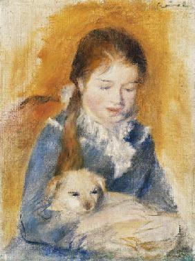 Young Girl with a Puppy