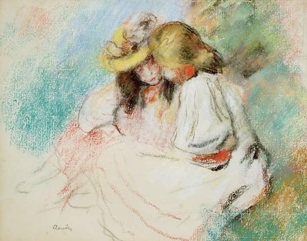 Renoir / Two reading girls / c.1890 a Pierre-Auguste Renoir
