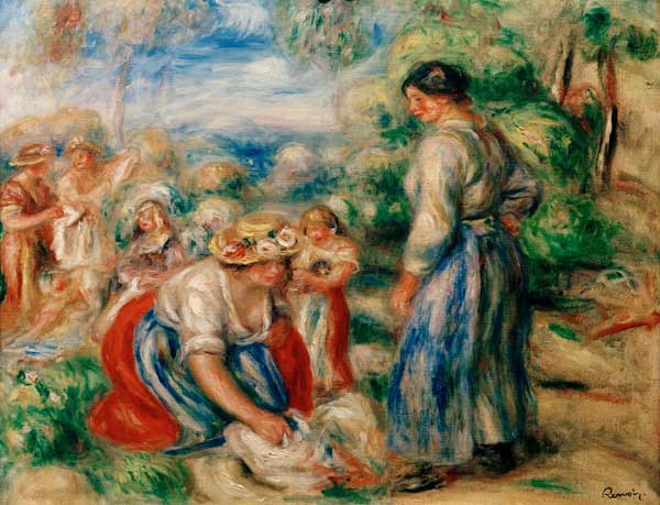 A.Renoir, Wäscherinnen a Pierre-Auguste Renoir