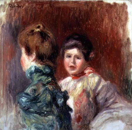 Two Women's Heads a Pierre-Auguste Renoir