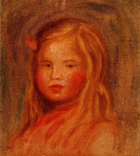 Young Girl with Long Hair a Pierre-Auguste Renoir