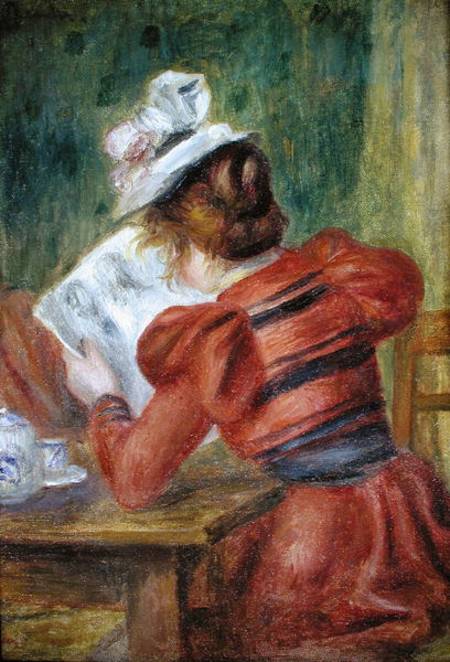 Young Girl Reading a Pierre-Auguste Renoir