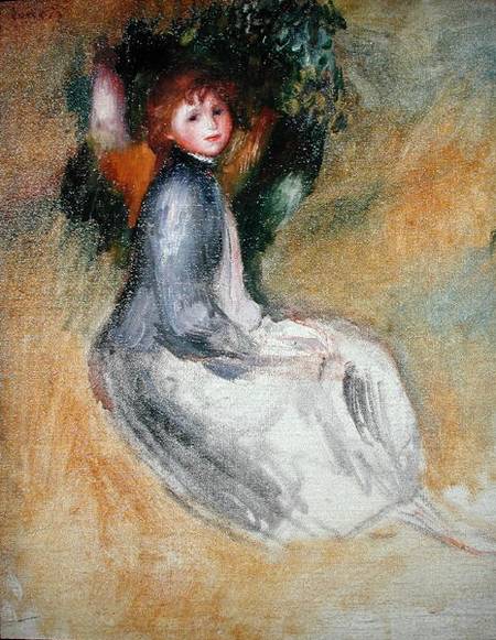 Young Girl Seated a Pierre-Auguste Renoir
