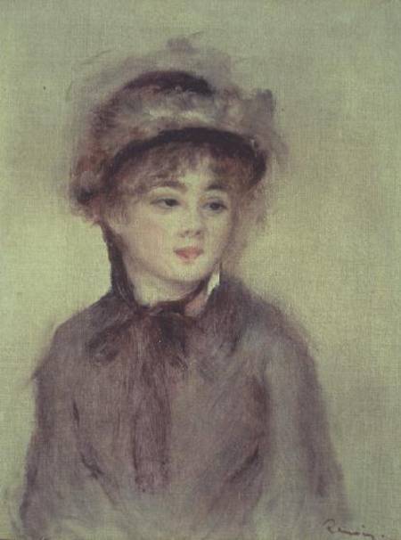 Young Woman in a Hat a Pierre-Auguste Renoir