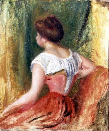 Young Woman Seated a Pierre-Auguste Renoir