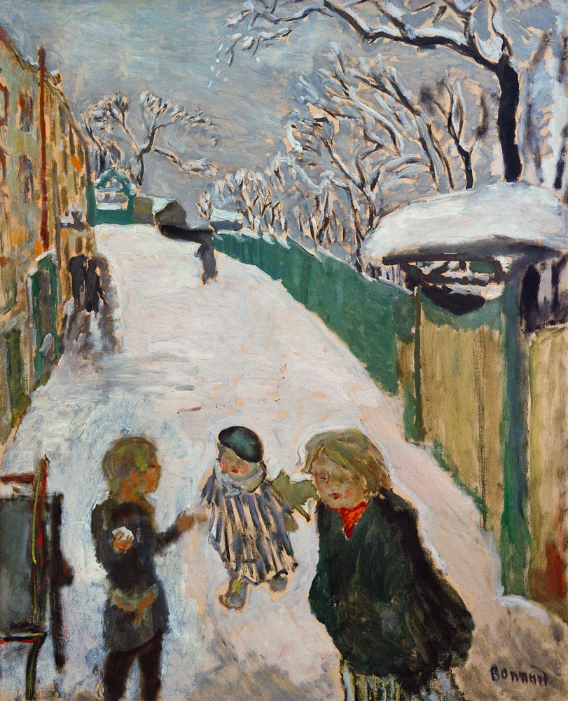 Children Playing in the Snow / The Street a Pierre Bonnard
