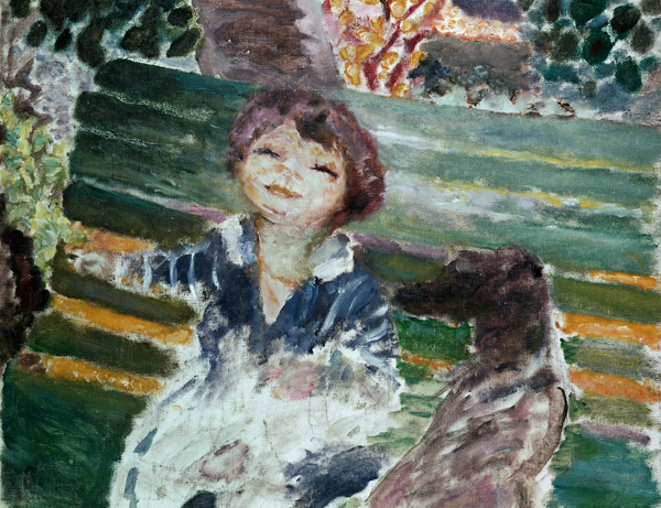 Little Girl with Dog a Pierre Bonnard