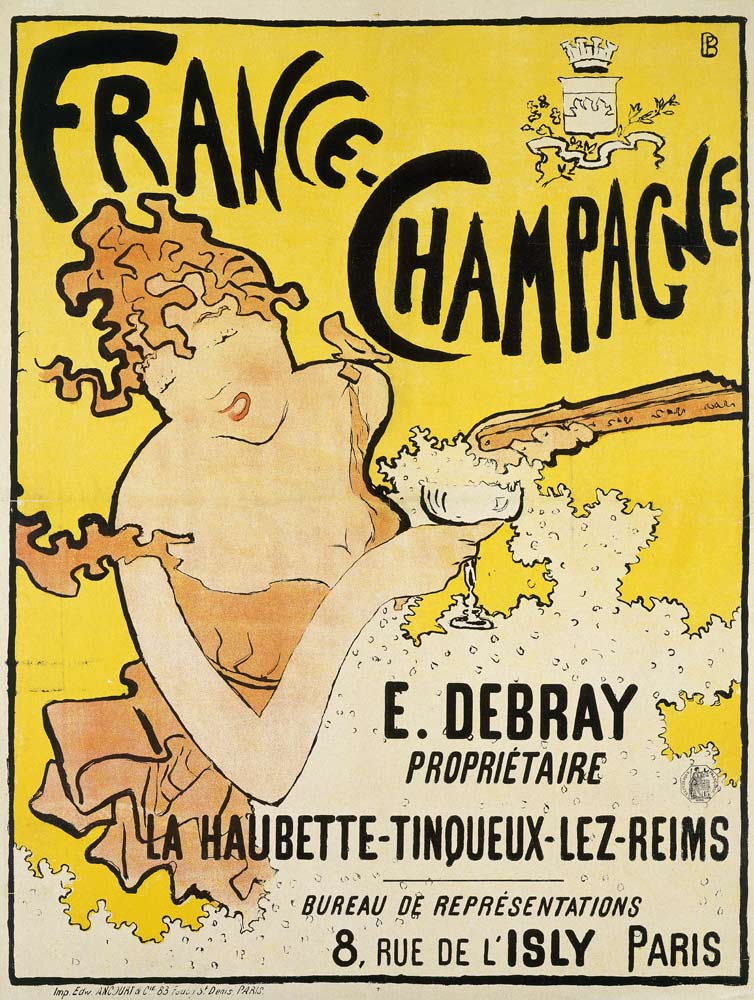 Poster advertising France Champagne a Pierre Bonnard
