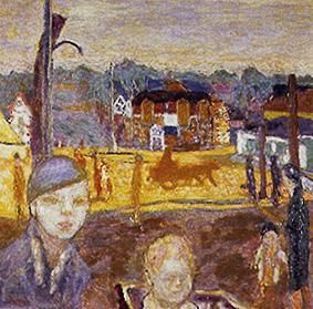 Woman and child on the Strasse a Pierre Bonnard