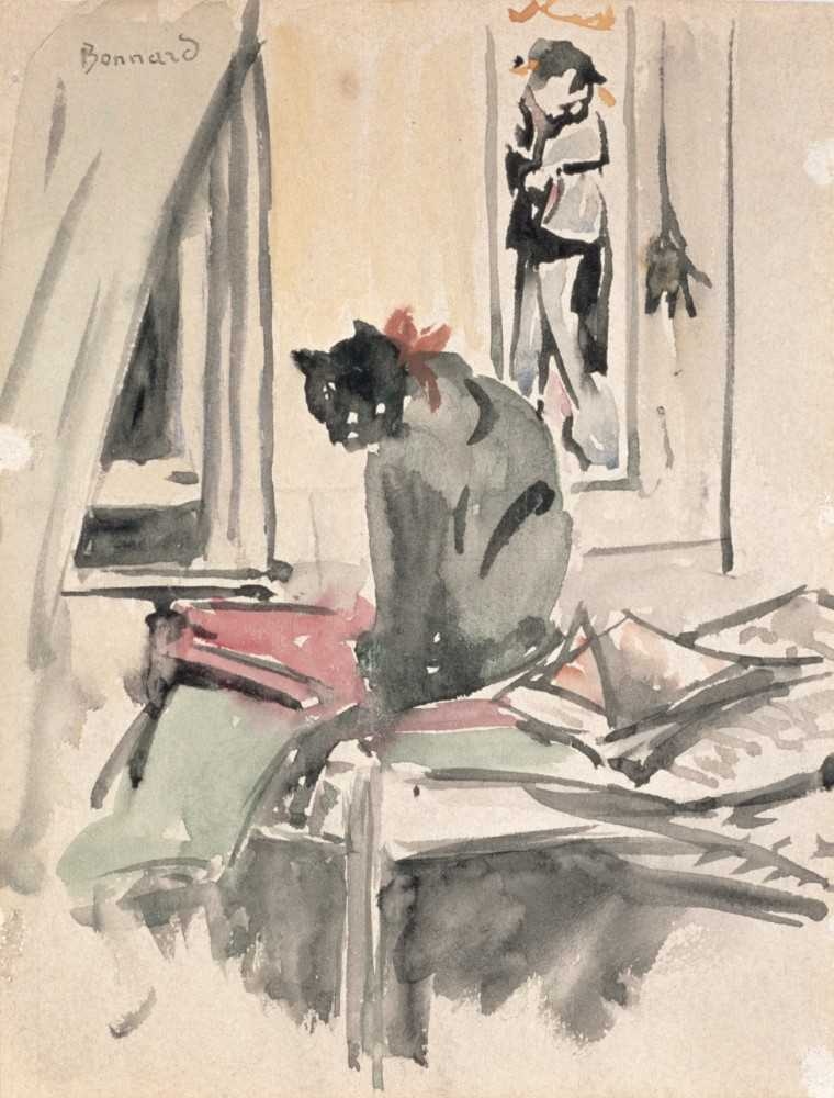 Cat Sitting by a Window a Pierre Bonnard