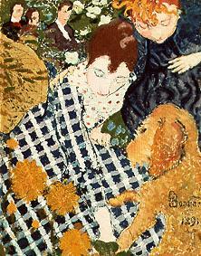 Mother with child and dog. a Pierre Bonnard