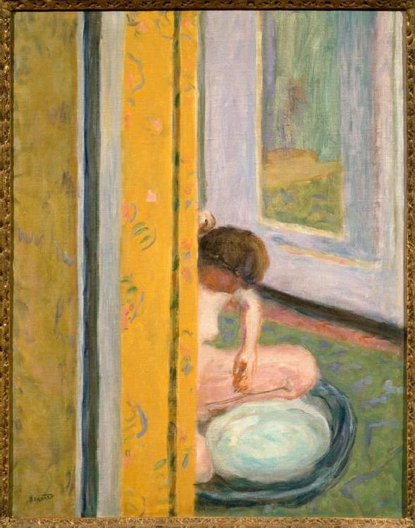Nude with Yellow Curtain a Pierre Bonnard