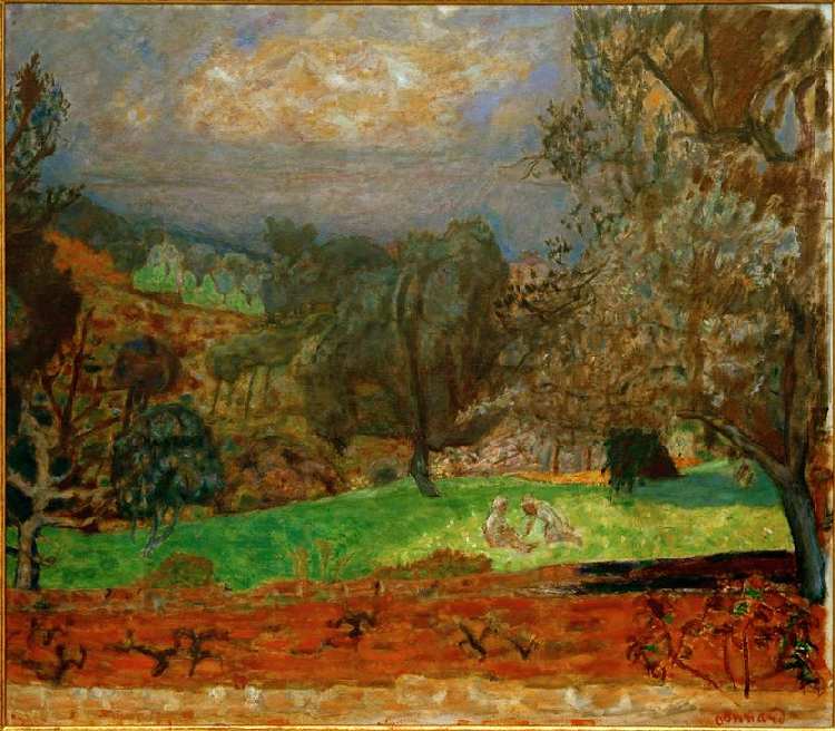 Paysage au soleil couchant (Le Cannet) a Pierre Bonnard