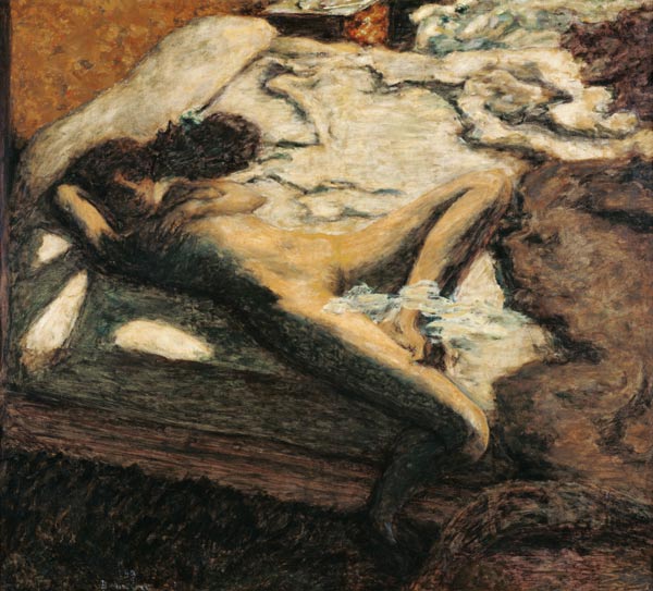 Femme assoupie su un lit, ou L'indolente a Pierre Bonnard