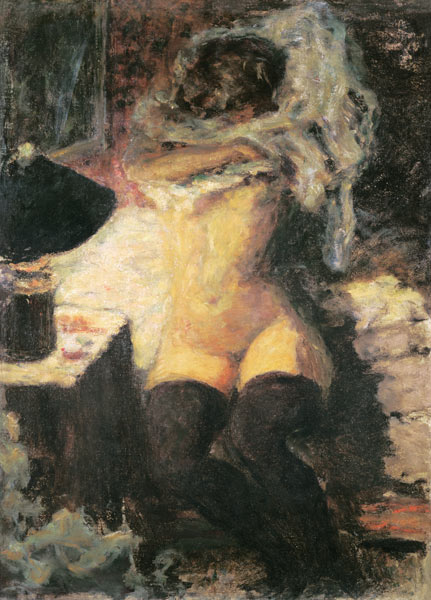 Nude Woman with Black Stockings a Pierre Bonnard