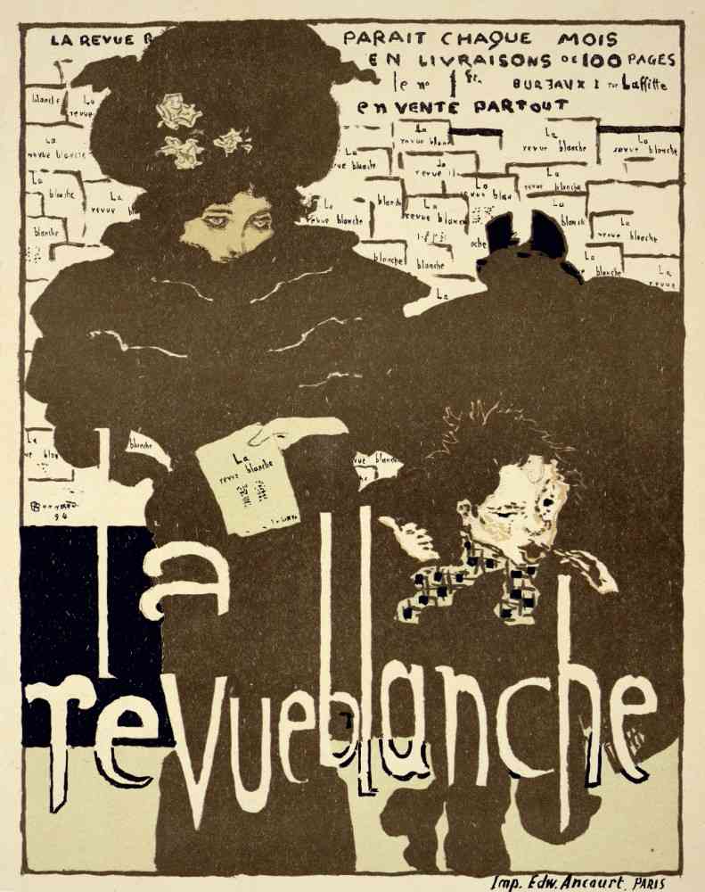Reproduction of a poster advertising La Revue Blanche a Pierre Bonnard