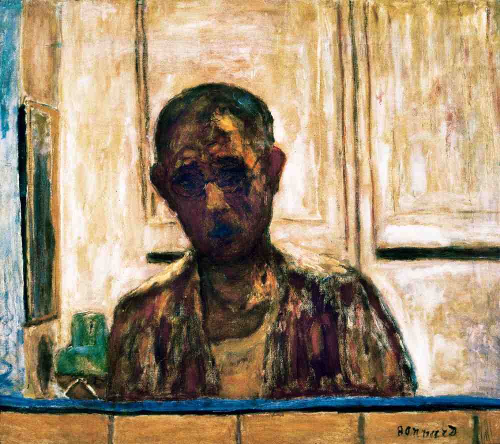 Self Portrait in a Shaving Mirror a Pierre Bonnard