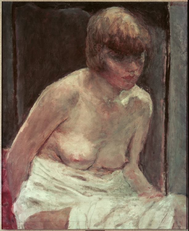 Torse de jeune femme au peignoir blanc a Pierre Bonnard