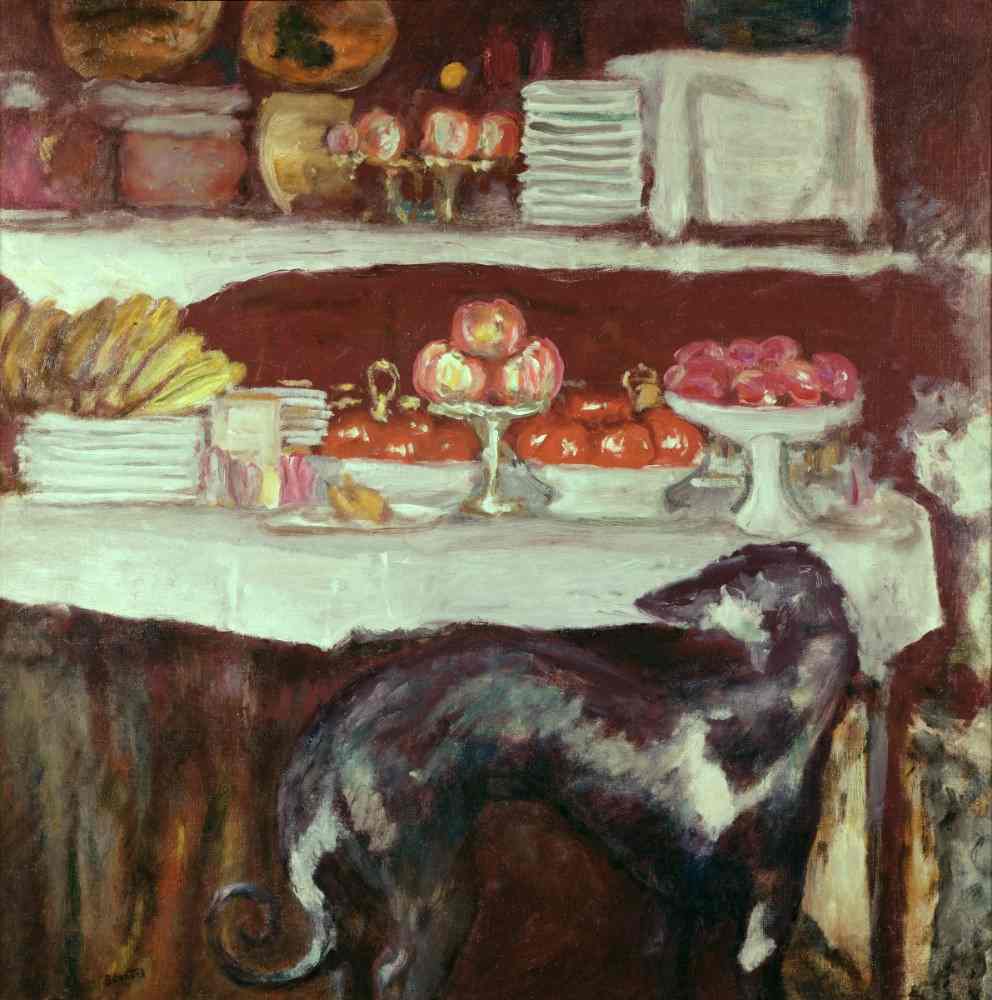 Greyhound and Still Life a Pierre Bonnard