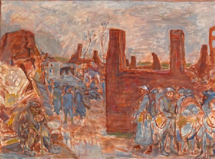 Zerstörtes Dorf an der Somme a Pierre Bonnard