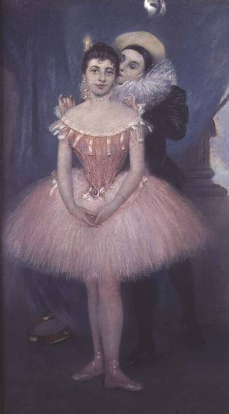 Pierrot and the Dancer a Pierre Carrier-Belleuse