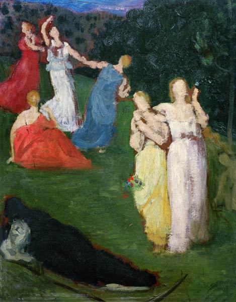Death and the Maidens (oil on millboard) a Pierre-Cécile Puvis de Chavannes