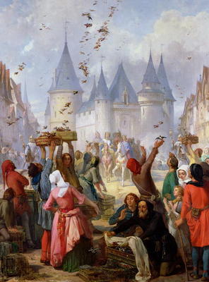 The Return of St. Louis (1214-70) and Blanche of Castille (1188-1252) to Notre-Dame, Paris, before 1 a Pierre Charles Marquis
