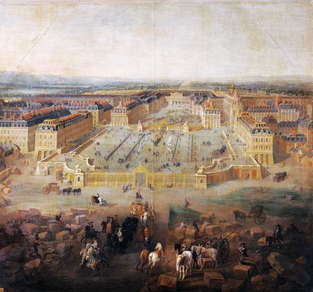 The Chateau de Versailles and the Place d'Armes a Pierre-Denis Martin
