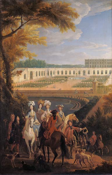 View of the Orangerie at Versailles a Pierre-Denis Martin