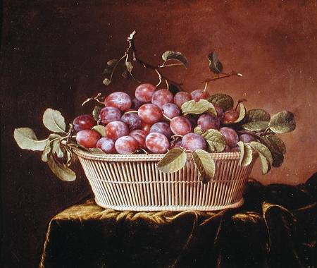 Basket of Plums a Pierre Dupuis