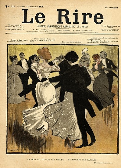 Dancing Couples, from the front cover of ''Le Rire'', 17th December 1898 (colout litho) a Pierre Georges Jeanniot
