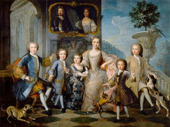 Portrait of the Family of the Duke of Valentinois a Pierre Gobert