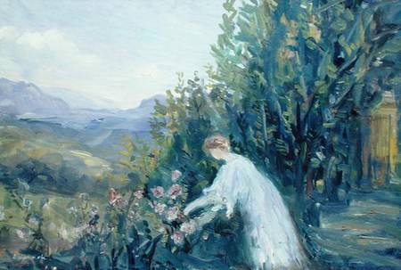 Woman in a Garden a Pierre Laprade