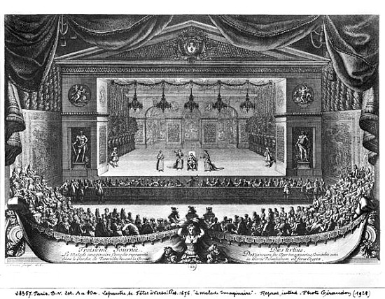 The Third Day, from ''La Malade Imaginaire'' Moliere (1622-73) performed in the garden at Versailles a Pierre Lepautre