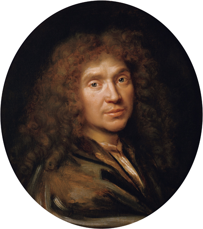 Portrait of the author Moliére (1622-1673) a Pierre Mignard