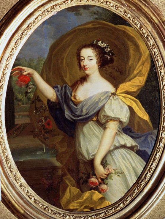 Portrait of Duchess De la Valliere as Flora a Pierre Mignard