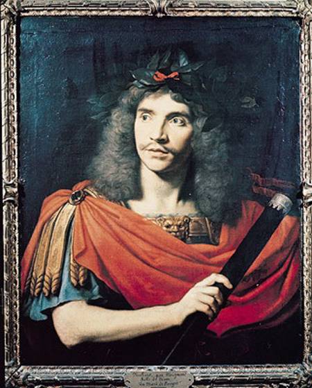 Moliere in the Role of Caesar in the Death of Pompey a Pierre Mignard
