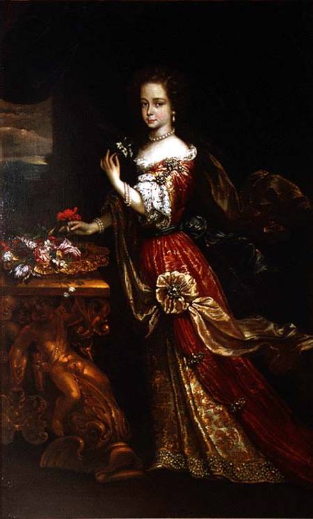 Portrait of a lady, possibly Henrietta Anne, Duchess of Orleans (1644-70), daughter of Charles I a Pierre Mignard