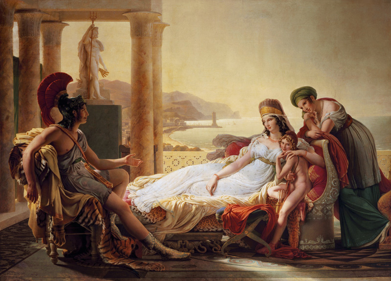 Aeneas reports Dido of the decline Trojas a Pierre Narcisse Guérin
