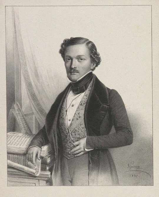 Portrait of the singer Gilbert-Louis Duprez (1806-1896) a Pierre Roch Vigneron
