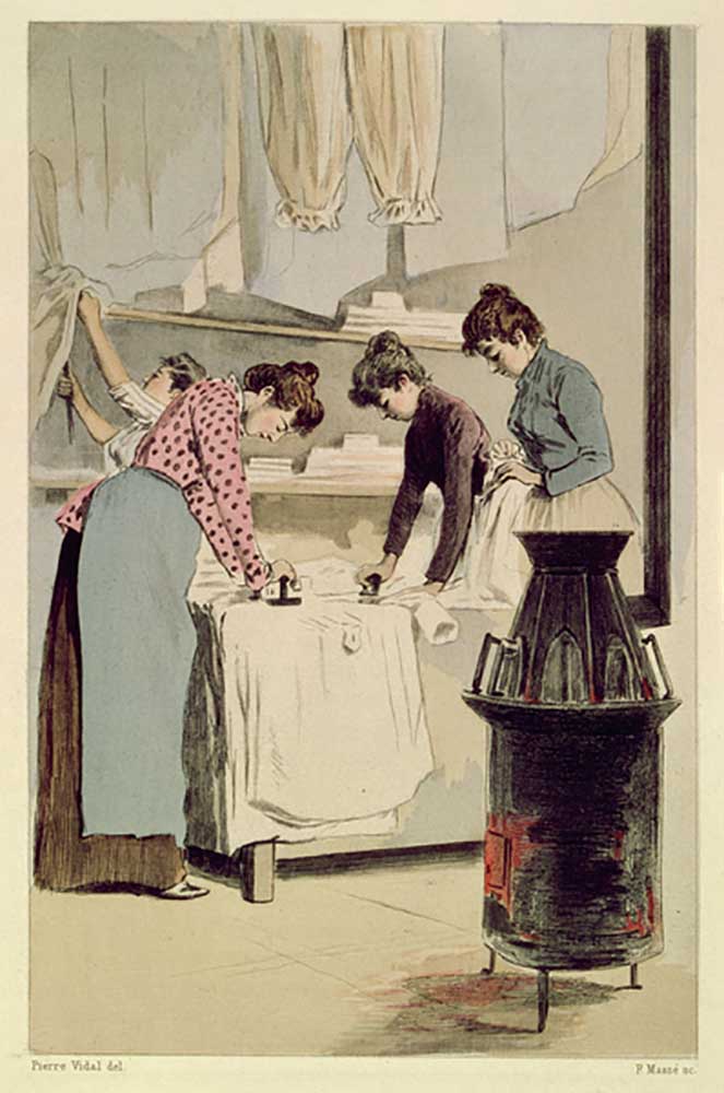 Laundresses, from La Femme a Paris by Octave Uzanne, engraved by F. Masse, 1894 a Pierre Vidal